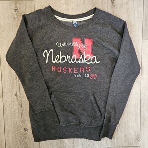 Grey Nebraska Huskers Women's Sweatshirt